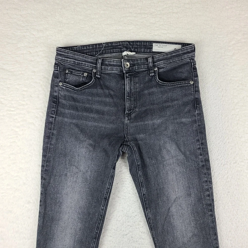 Rag & Bone Jeans Womens 31x30 Black Opal Cate Mid Rise Skinny Medium Wash Denim